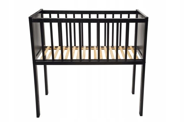 

Łóżeczko drewniane przystawka 40x80cm czarne 0-6m