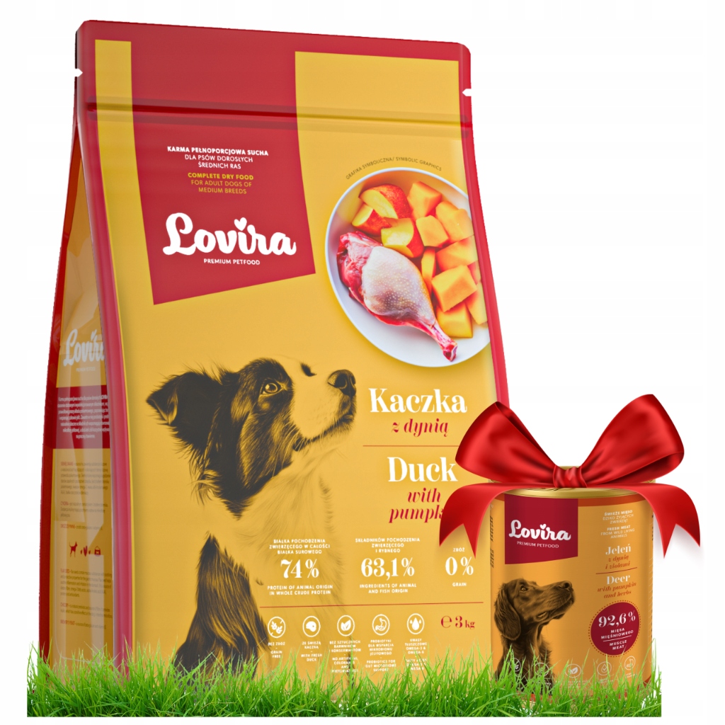 Levně Krmivo Suchá Kachna+bonus Krmivo Vlhké Jelen 92,6% bezobilné Vitamíny