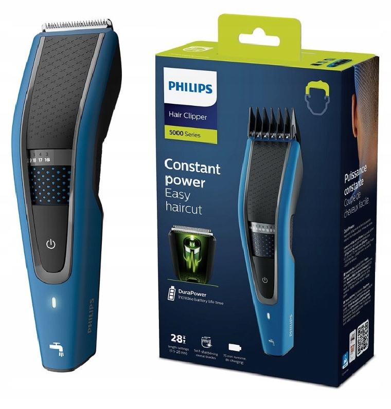 MASZYNKA DO WŁOSÓW PHILIPS HC5612/15 WODOODPORNA 28 USTAWIEŃ 75MIN