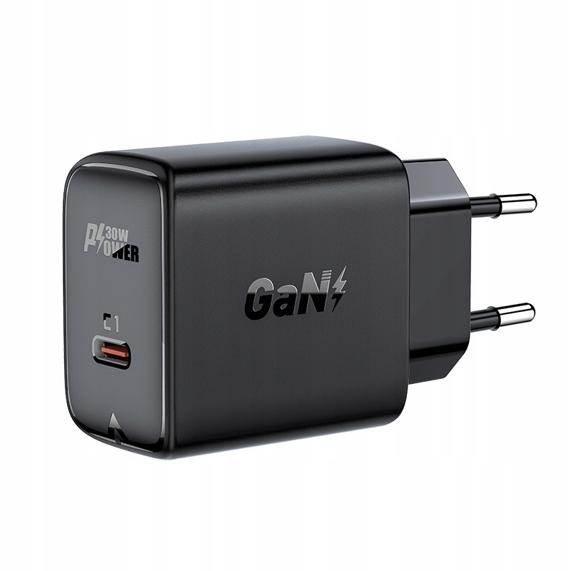 Acefast ładowarka sieciowa GaN Usb-c 30W Pd Qc 3.0 Afc Fcp czarna