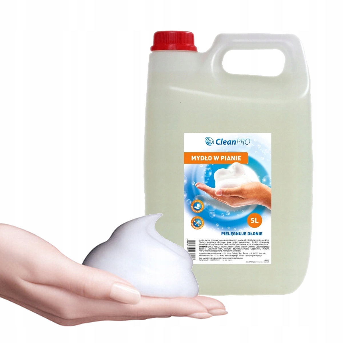 

Antybakteryjne mydło w pianie CleanPRO 5L