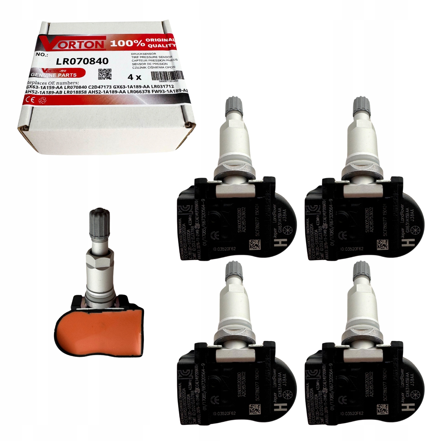 Land Rover Snímače Tlaku V Pneumatikách Tpms FW931A159AB C2D47173 AH52-1A189-AA