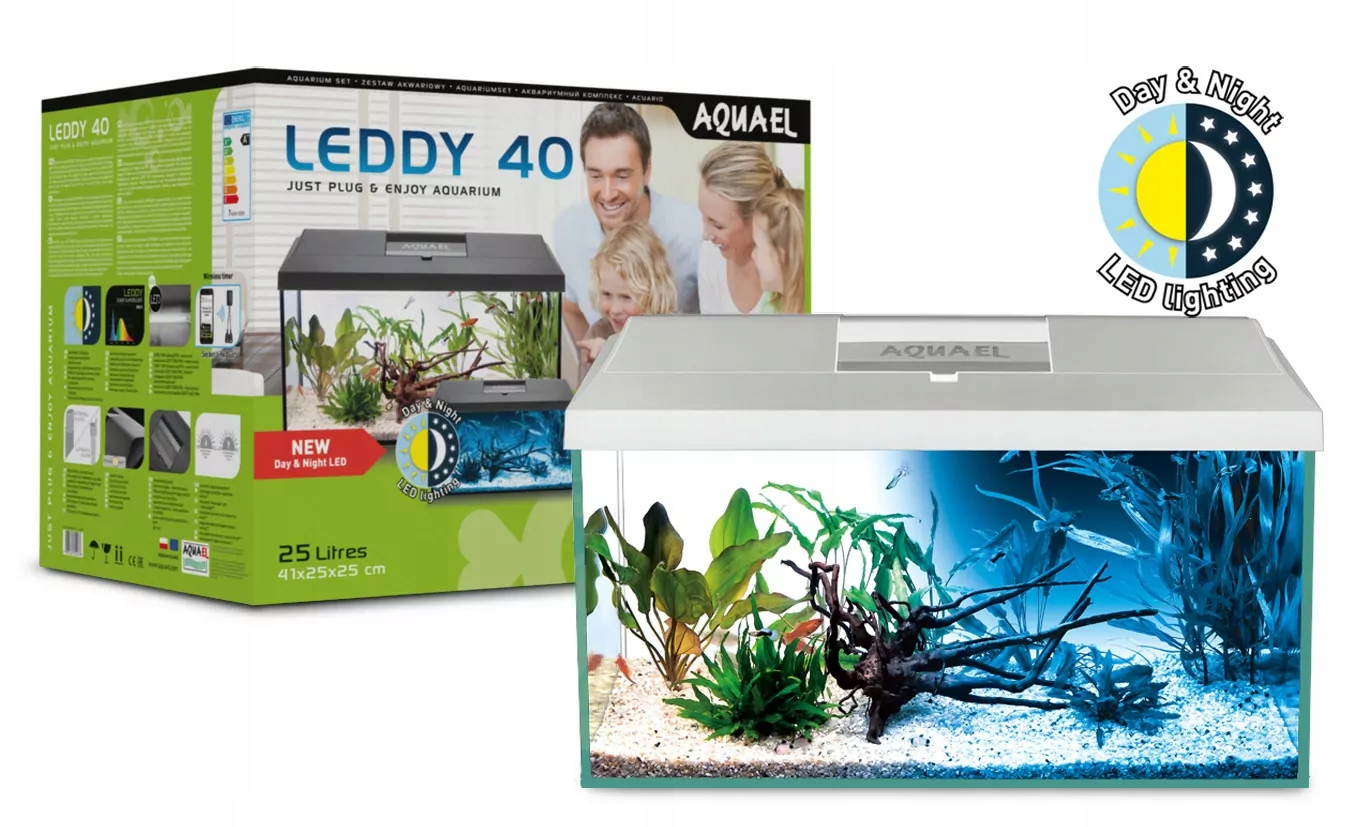 Aquael Zestaw Akwariowy Leddy 40 Biały D&n 2.0