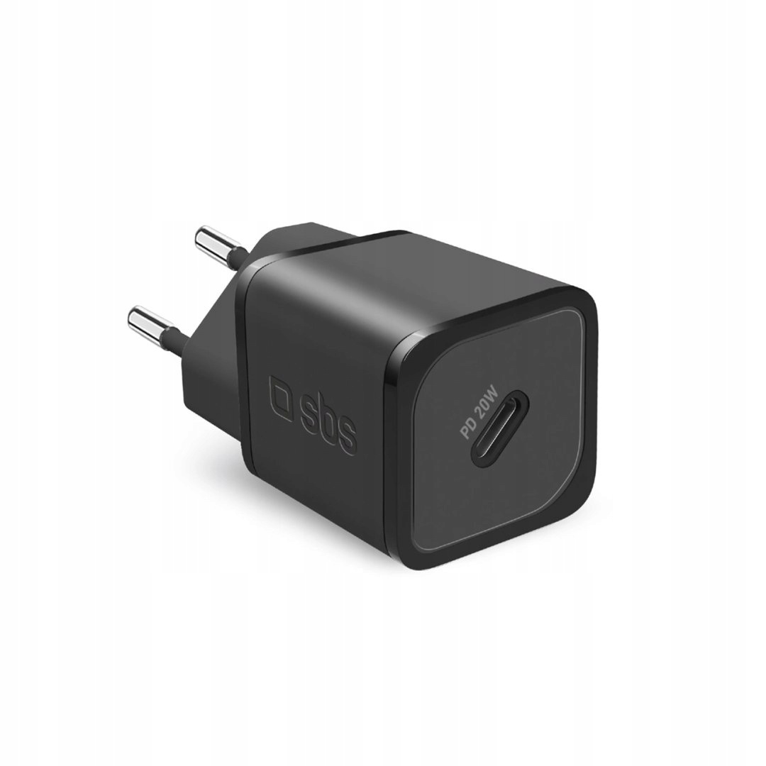 Ładowarka sieciowa Sbs TETRGAN1C20K 20W GaN Usb-c z Power Delivery czarna