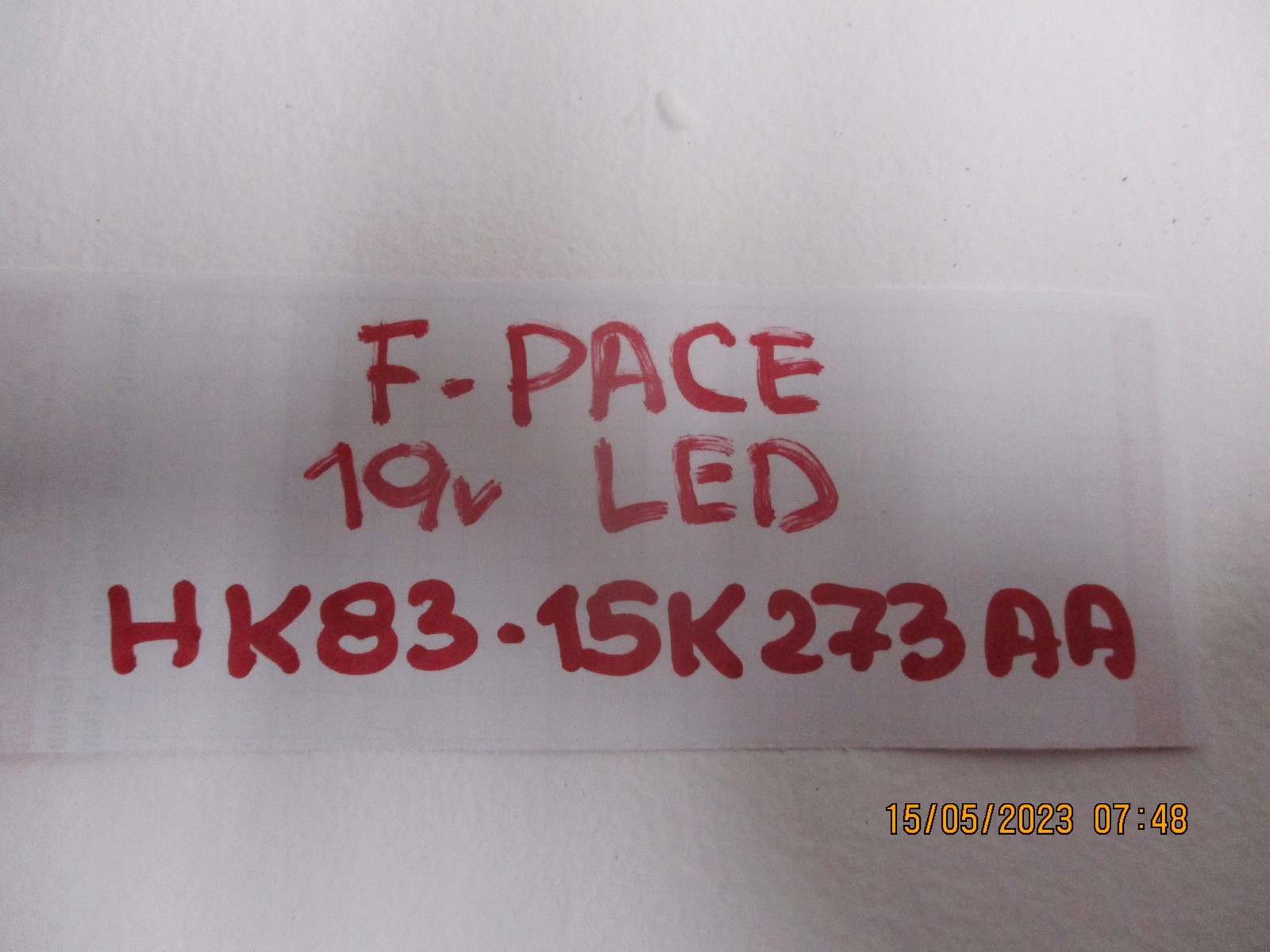 light Jaguar F Pace HK83-15K273-AA HK83-15K272-AA