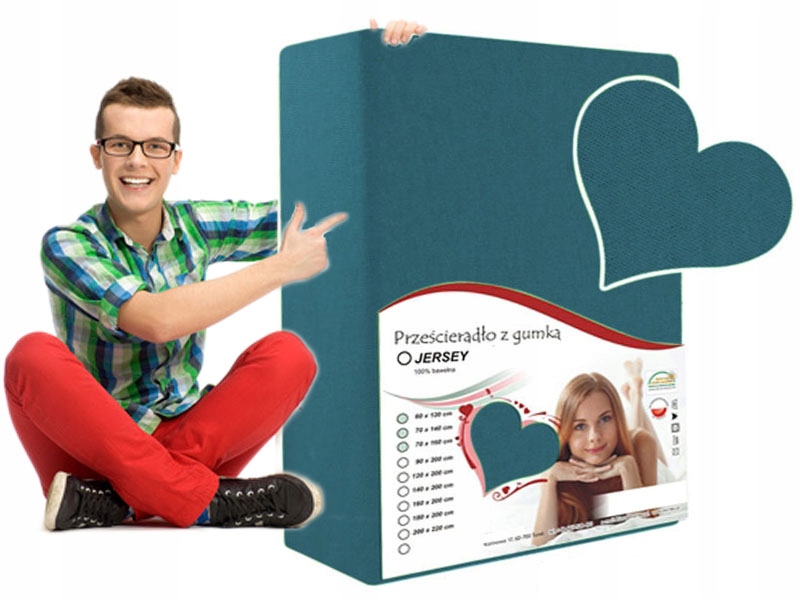 

Prześcieradło 80x200 Jersey Butelkowa Zieleń