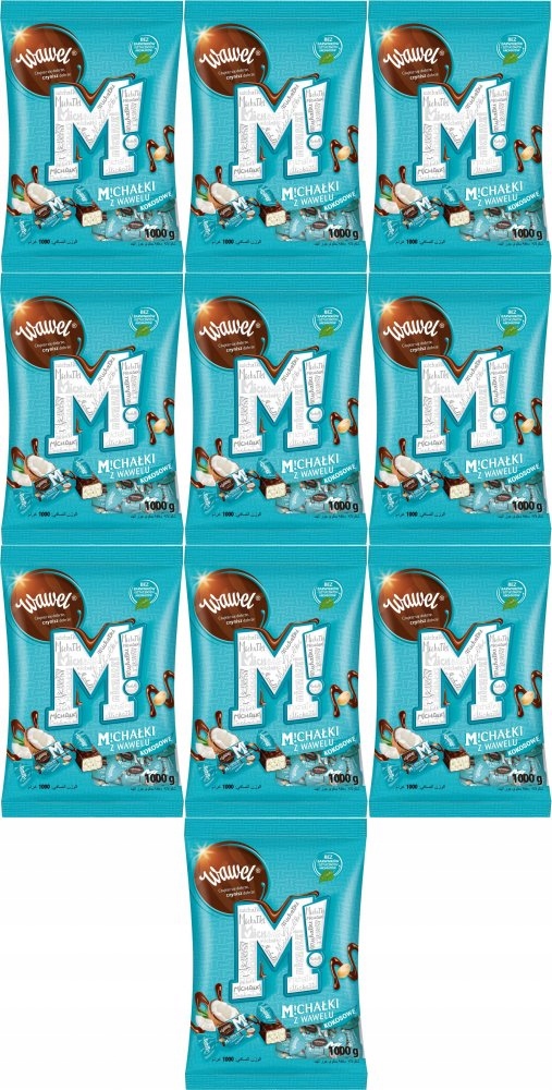 Cukierki w czekoladzie Michałki Kokosowe Wawel 1kg x10