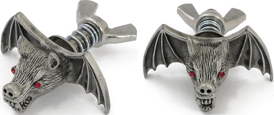 Ozdobne Śruby do montażu tablicy rejestracyjnej - Nietoperze - Custom Promo