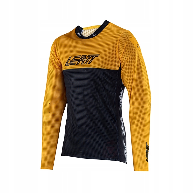 Leatt Novinka Cyklistický Teplákovka Mtb Gravity 4.0 Jersey Gold Zlatá Barva/černá