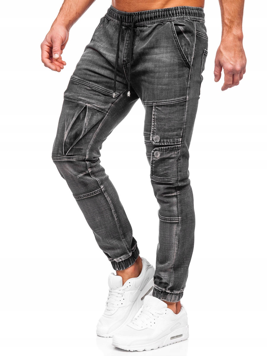 

Spodnie Jeansowe Męskie Czarne MP0067N Denley_xl