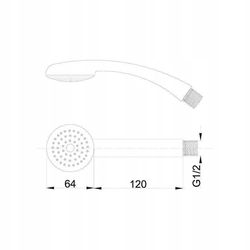 SŁUCHAWKA RĄCZKA PRYSZNICOWA NATRYSKOWA PRYSZNIC Marka Hydroland