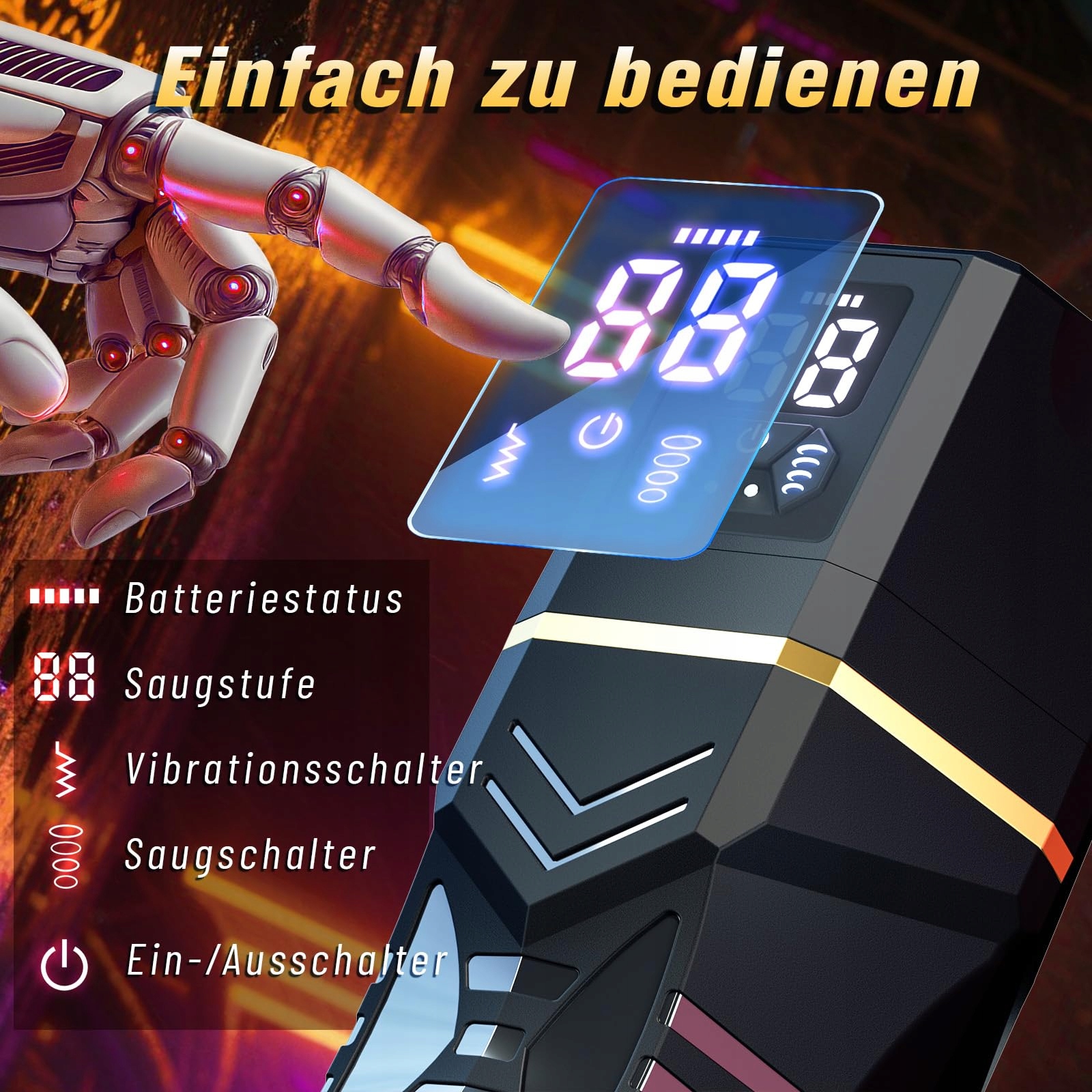 ELECTRIC MASTURBATOR Dla Mężczyzn Z 5 Trybami Ssania i 9 Wibracjami — miniatura 7