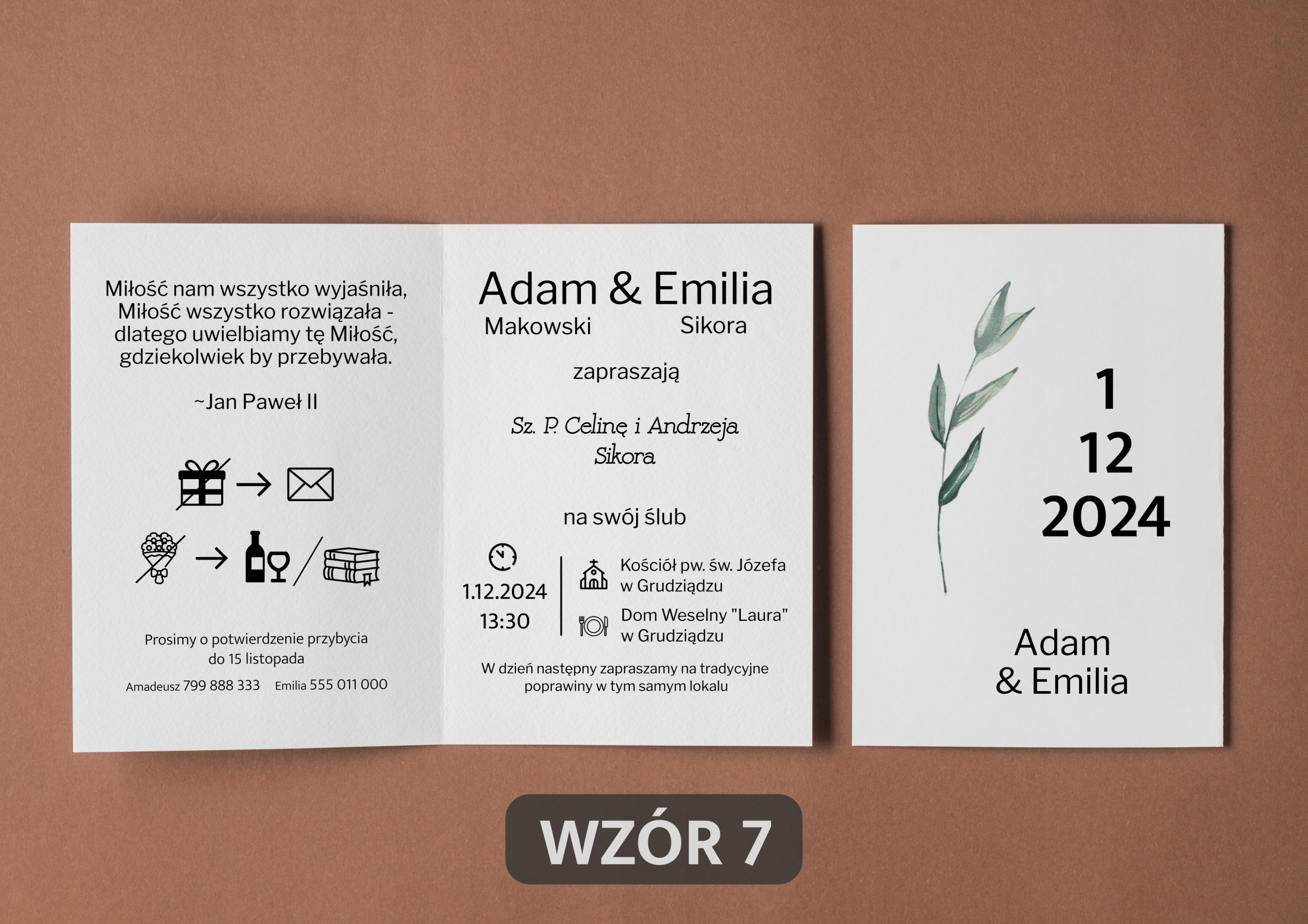 ZAPROSZENIA NA WESELE ŚLUB PERSONALIZACJA ŚLUBNE WESELNE KOPERTA GRATIS Kształt prostokątny