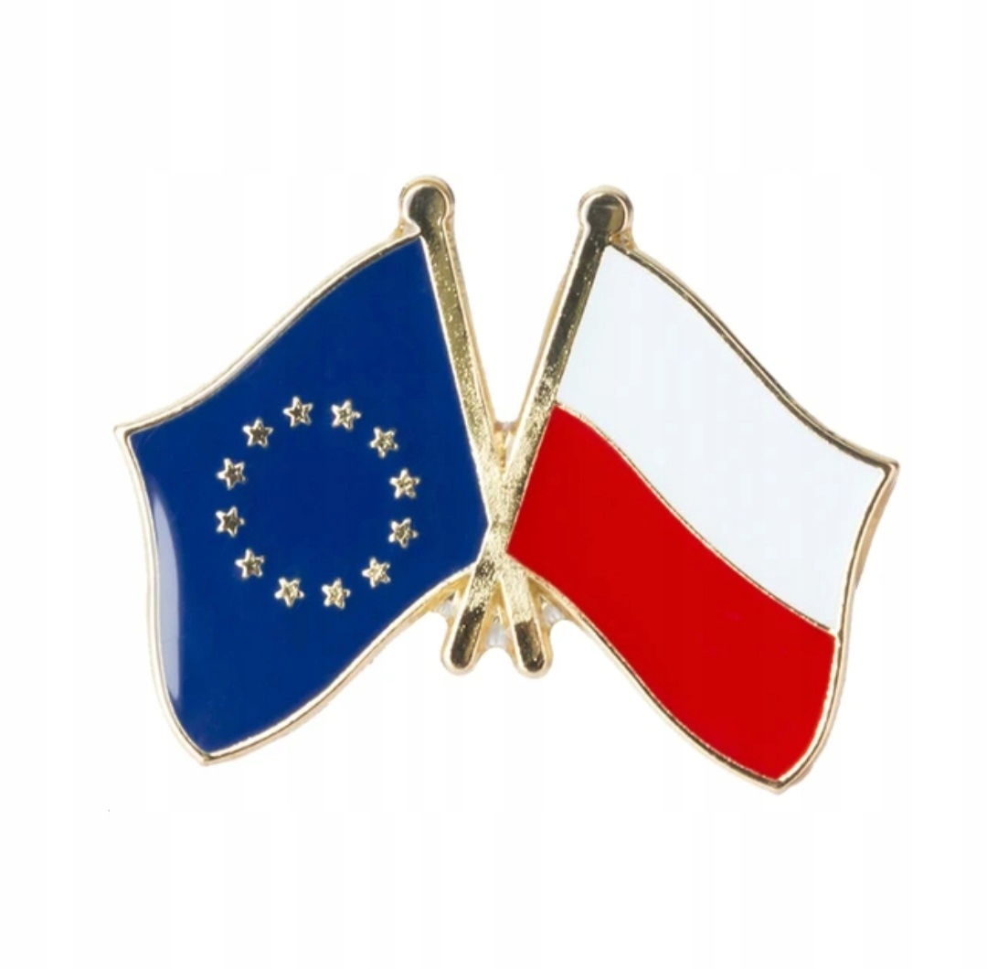 Pins FLAGA POLSKI I UNII EUROPEJSKIEJ bardzo dobra jakość 1237