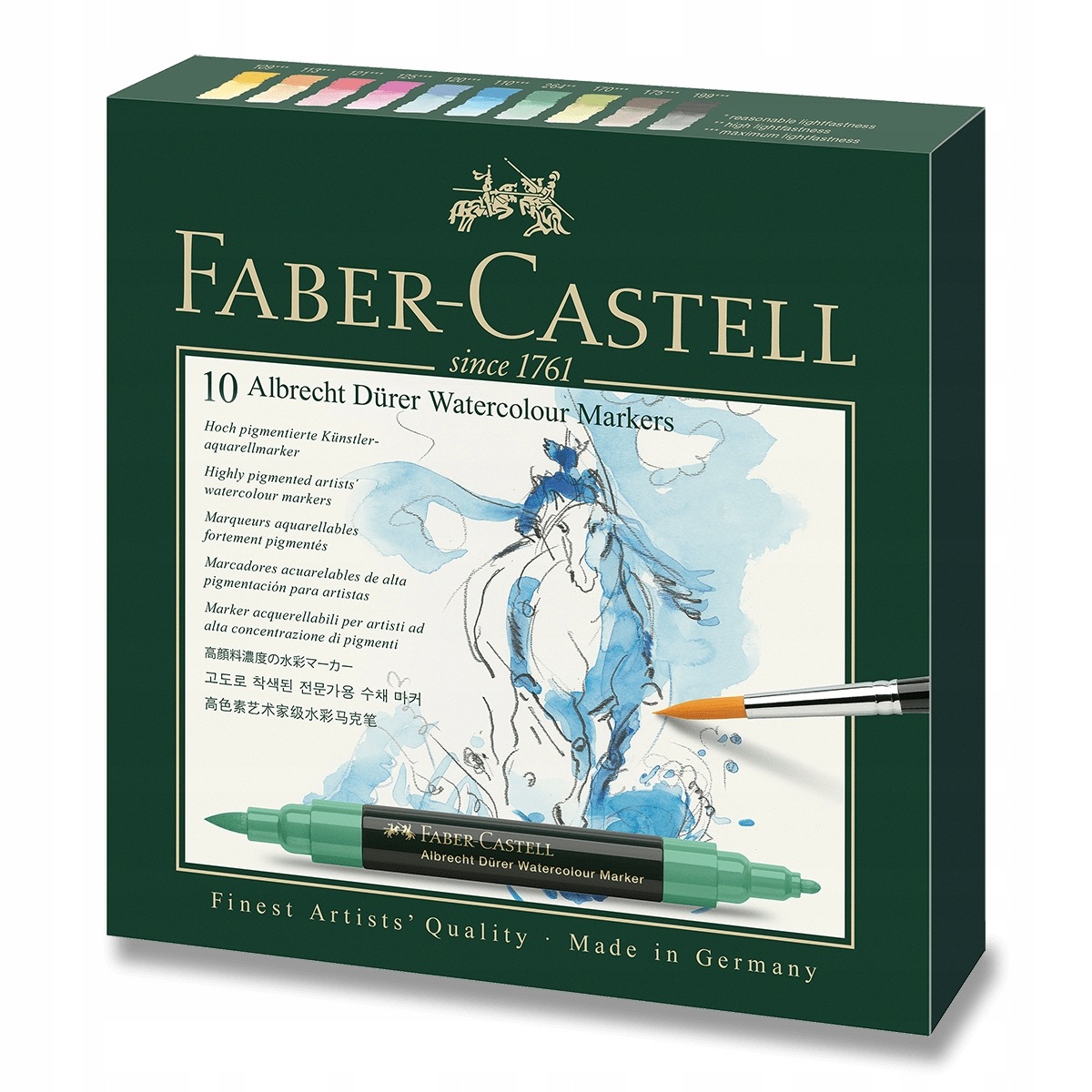 Akvarelové popisovače Faber-Castell Albrecht Dürer 10 barev
