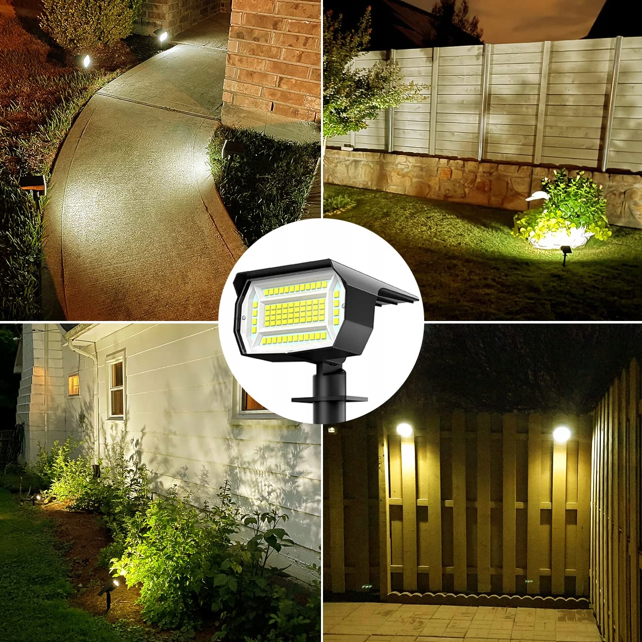 Lotmos Reflektory Ogrodowe Lampy Wbijane Solarne 4 Sztuki — miniatura 5
