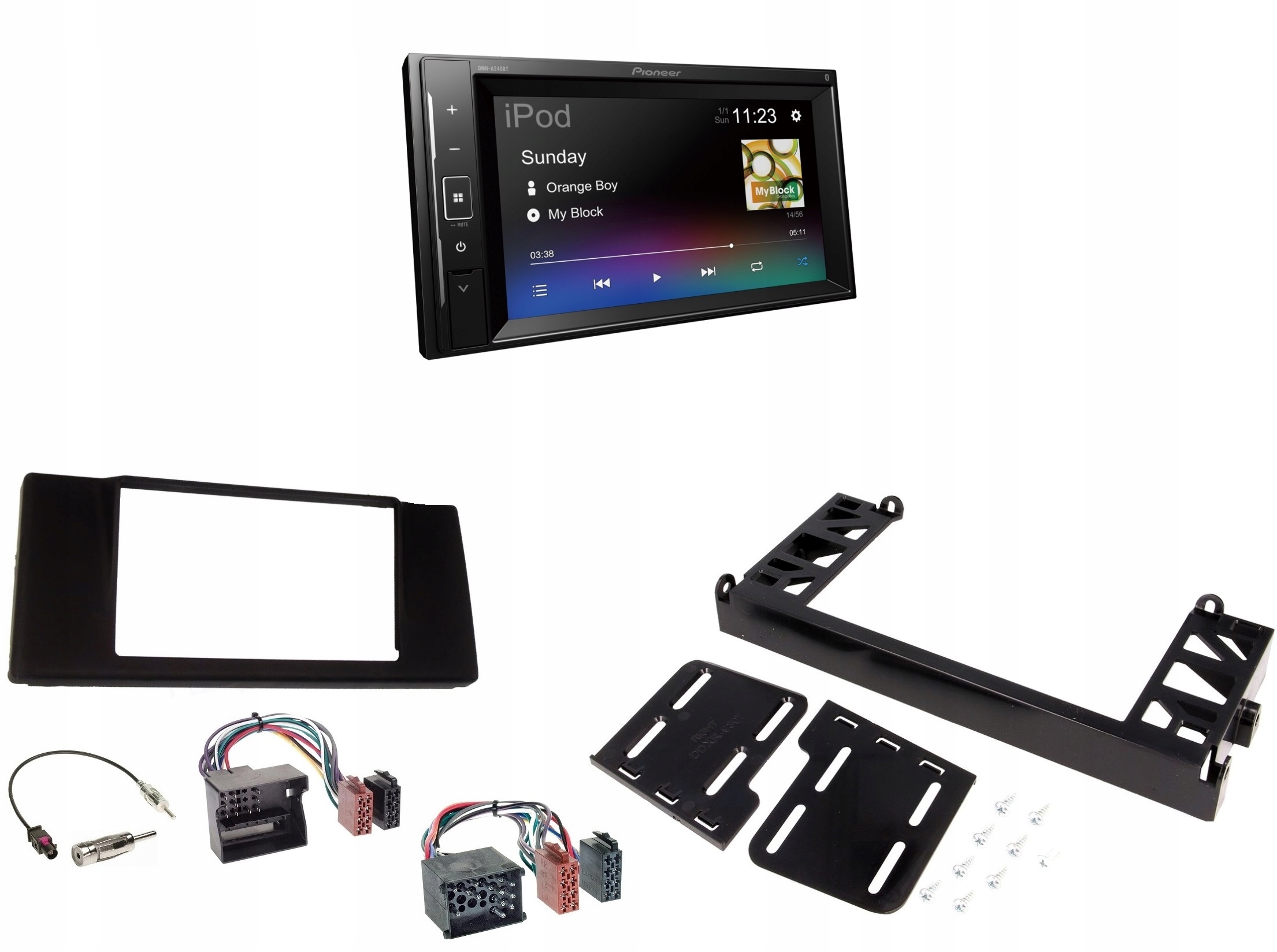 Pioneer DMH-A240BT Bluetooth autorádio Mirroring 2DIN Bmw 5 E39