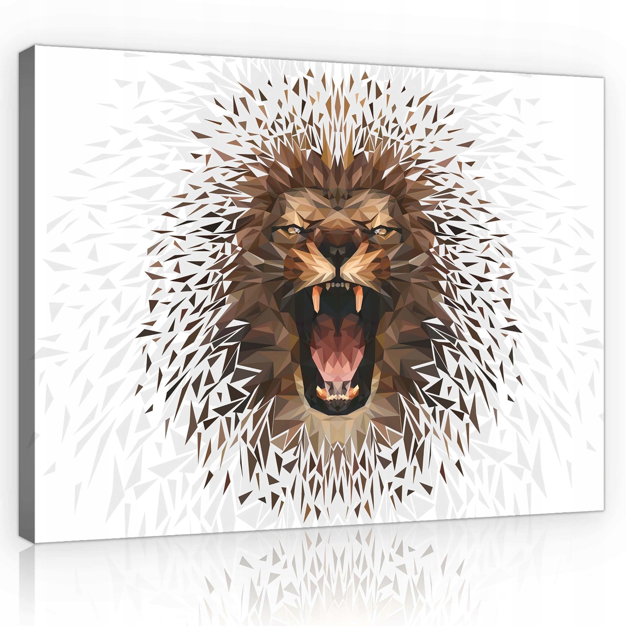 Obraz 100x75 Lev řev agrese síla divočina geometrie moderní umění