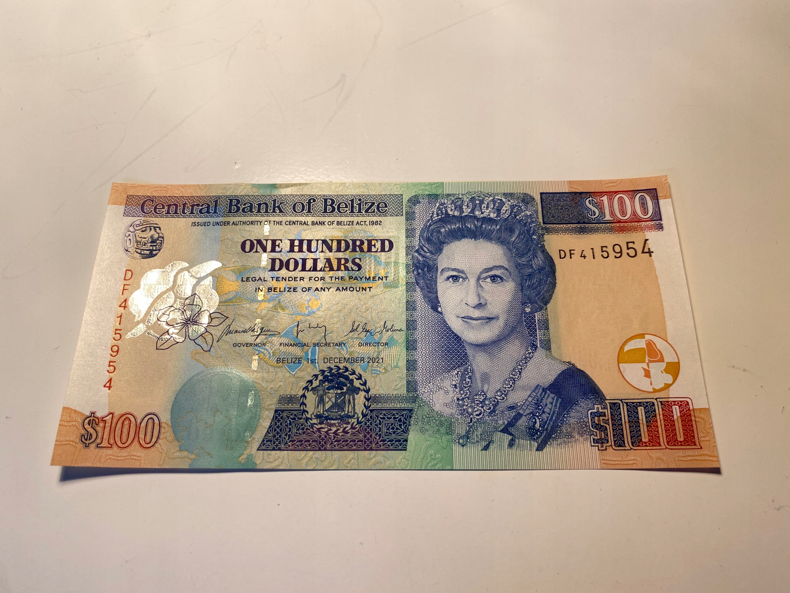 Belize - 100 dolarów - 2021 - UNC