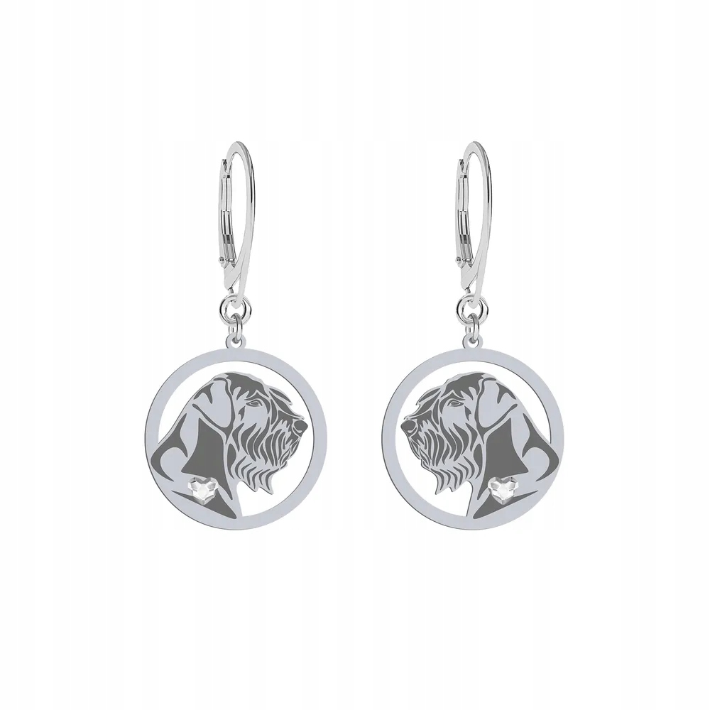Stříbrné Náušnice s kníračem Obr 925 Šperky Žena Gravírování Bonus