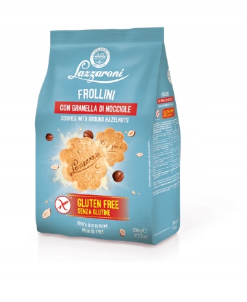 Levně 4x Bezlepkové sušenky Frollini Senza Glutine Granella s arašídy Lazzaroni