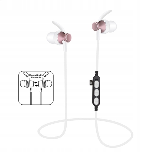 BLUETOOTH BEZPRZEWODOWE SŁUCHAWKI PINK 44464