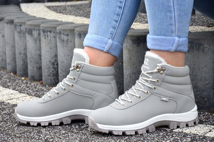 GÓRSKIE ORGINALNE ZIMOWE BUTY TURYSTYCZNE SPORTOWE MŁODZIEŻOWE OCIEPLANE TX Materiał zewnętrzny skóra ekologiczna