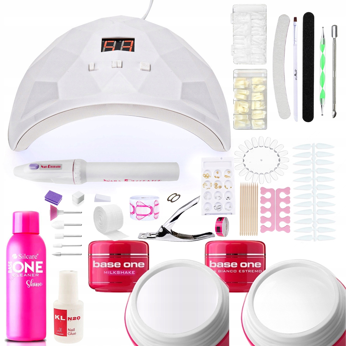 Zestaw budujący 3x żel gel SILCARE Lampa Frezarka