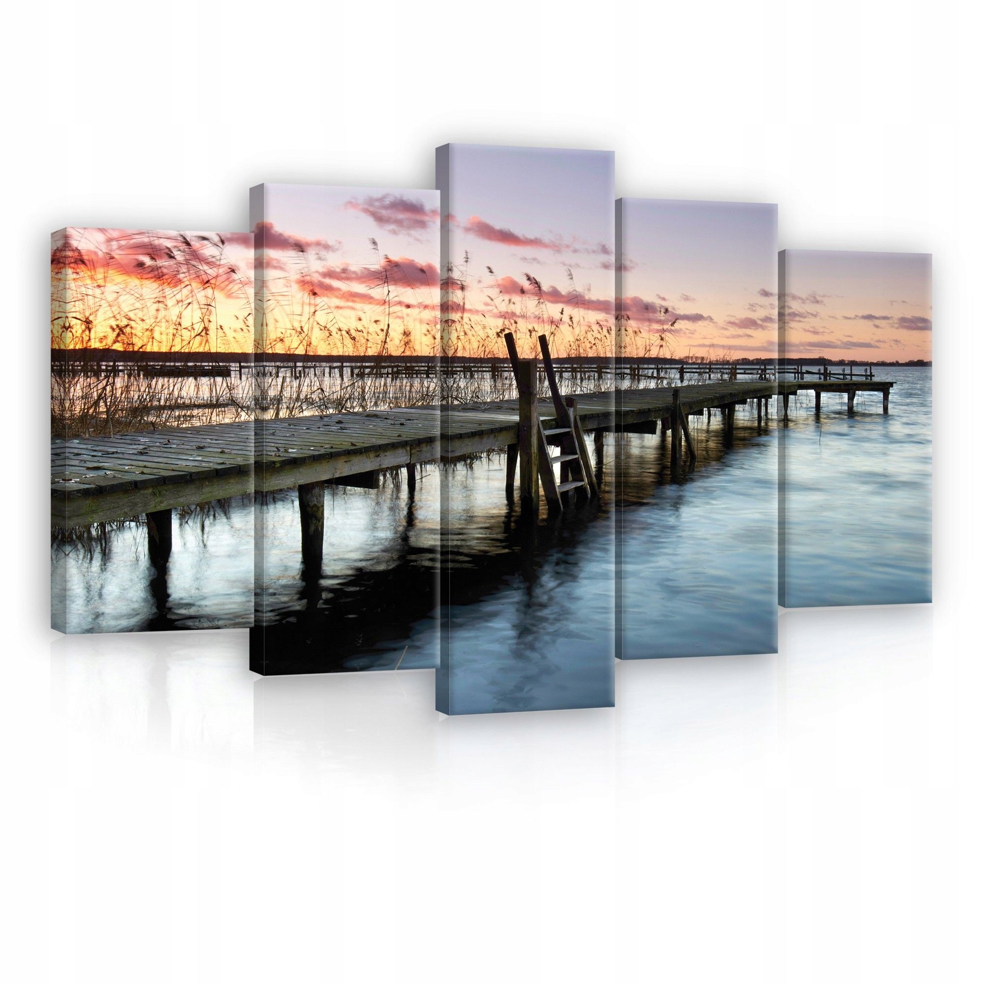 Obraz 100x60 Západ slunce jezero řeka voda klid příroda krajina