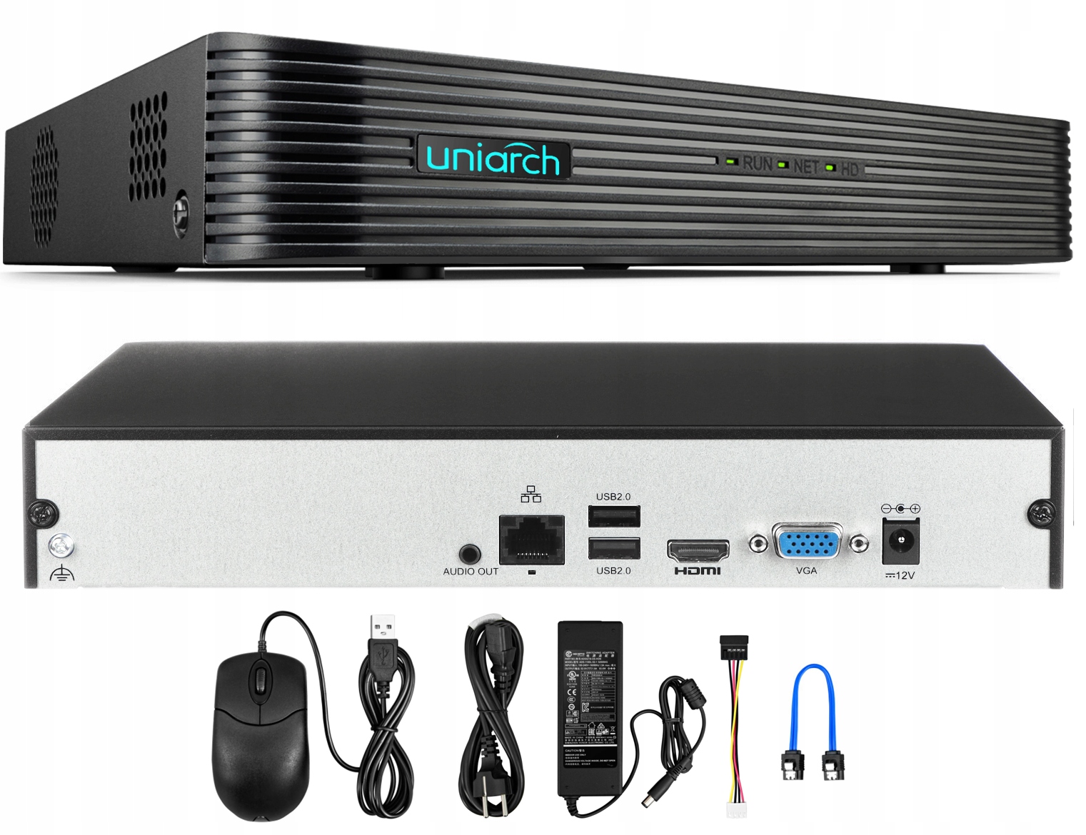 UNIARCH Zestaw Monitoringu IP PoE ZEWNĘTRZNY + PTZ Technologia IP