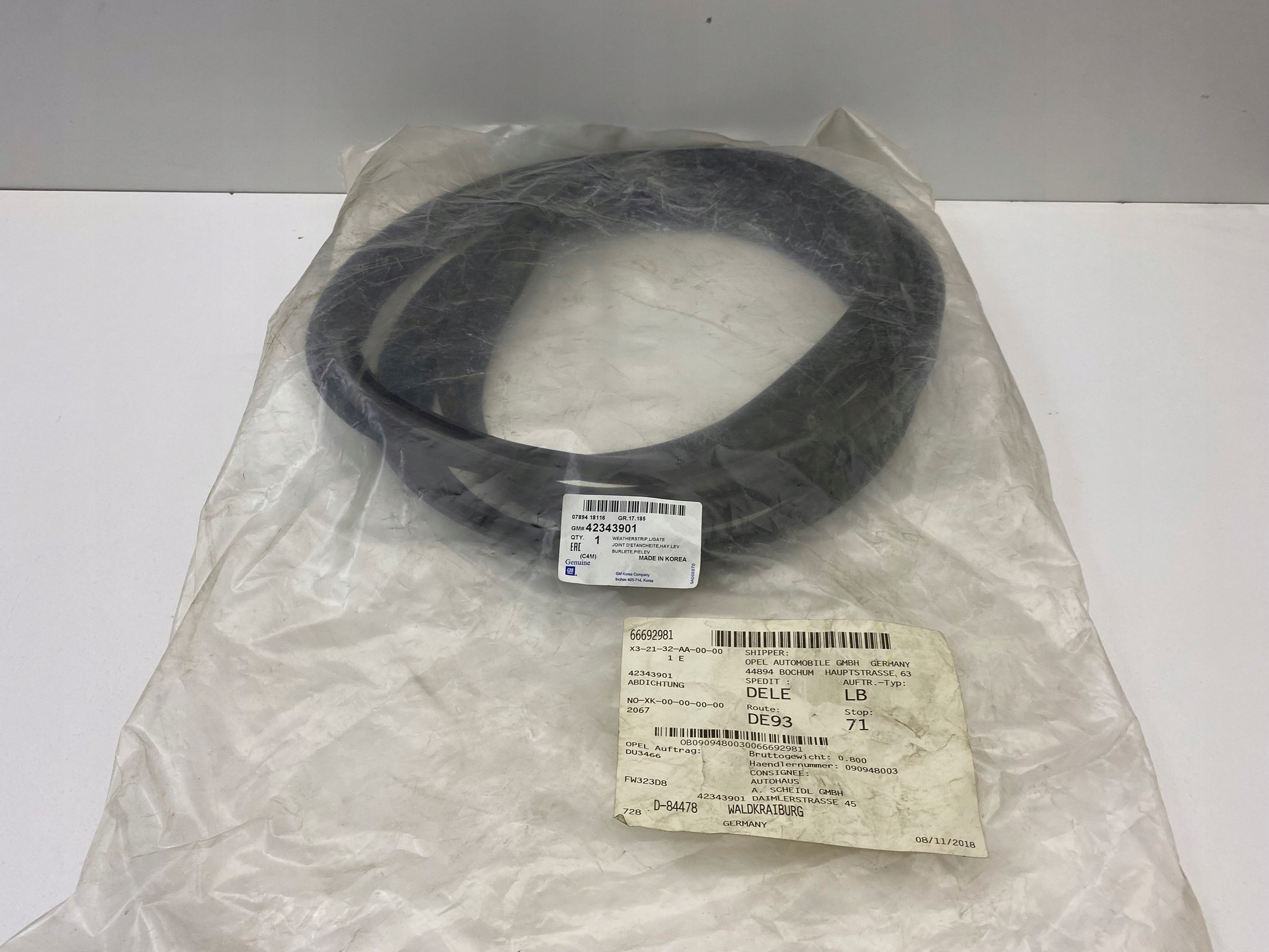 CHEVROLET SPARK USZCZELKA KLAPY TYL NOWA 16