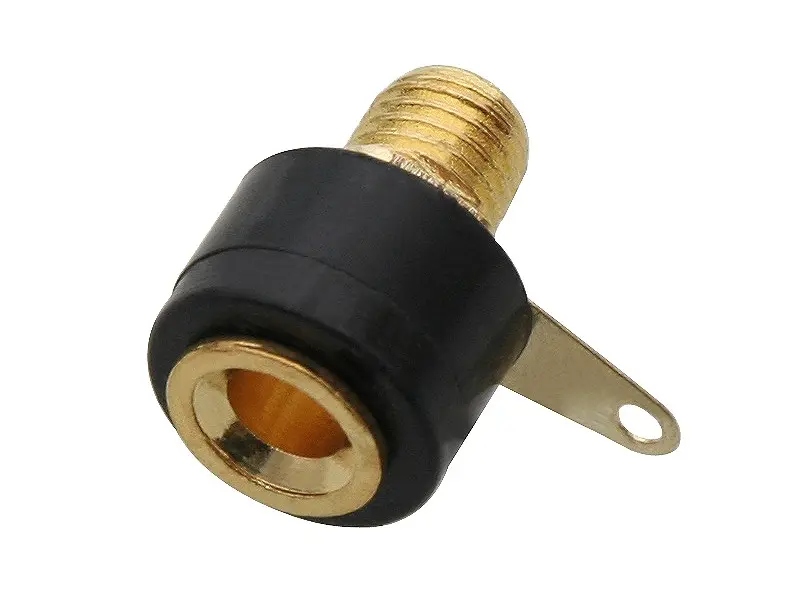 

Gniazdo bananowe montażowe 4mm czarne 19A 60V zło