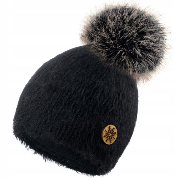 

Piękna Ciepła Czapka Woolk Adele Mocher Pompon