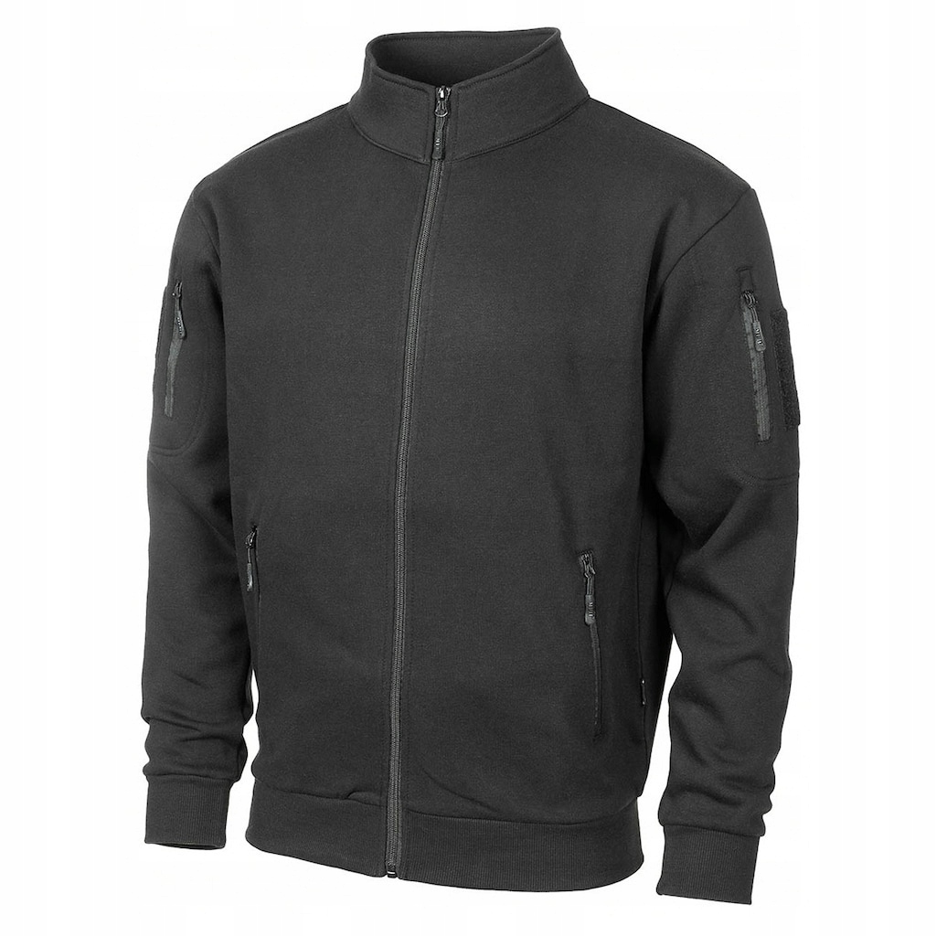 Bluza taktyczna bez kaptura rozpinana Mfh Tactical Sweatjacket Black XL