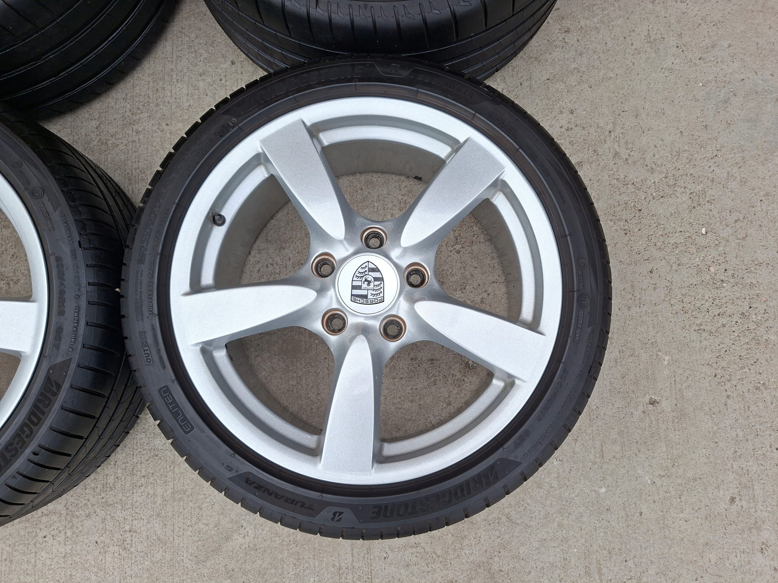wheels tyres BRIDGESTONE discs disc R 18 PORSCHE BOXSTER CAYMAN S 987