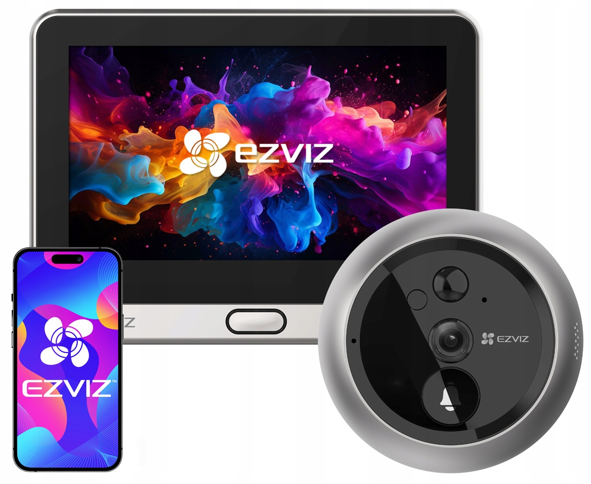 Kukátko Wifi DP2C Ezviz Elektronický WiFi Jidáš Kamera Zvonek