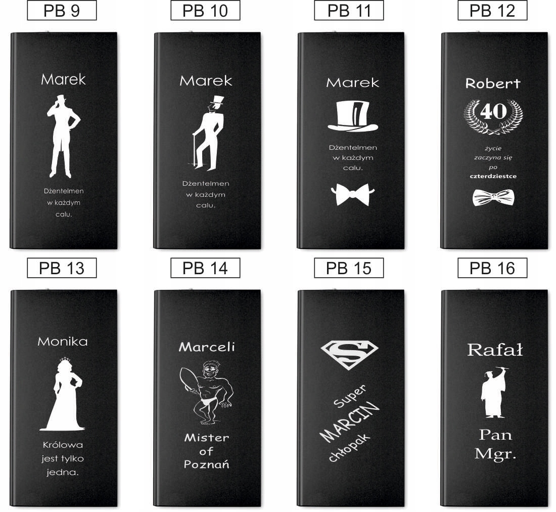 Power Bank z grawerem - pojemność 4000mAh Materiał obudowy metal