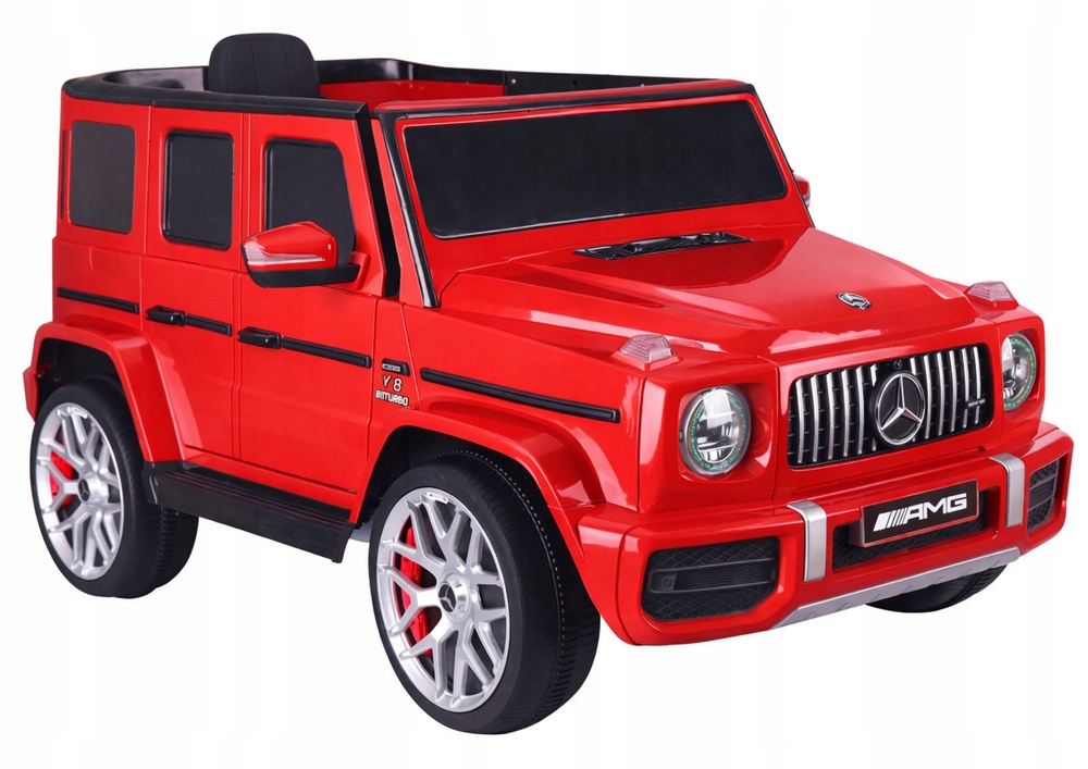 Auto na akumulator Mercedes G63 S306-1 czerwone dla dzieci 99x55x25 cm