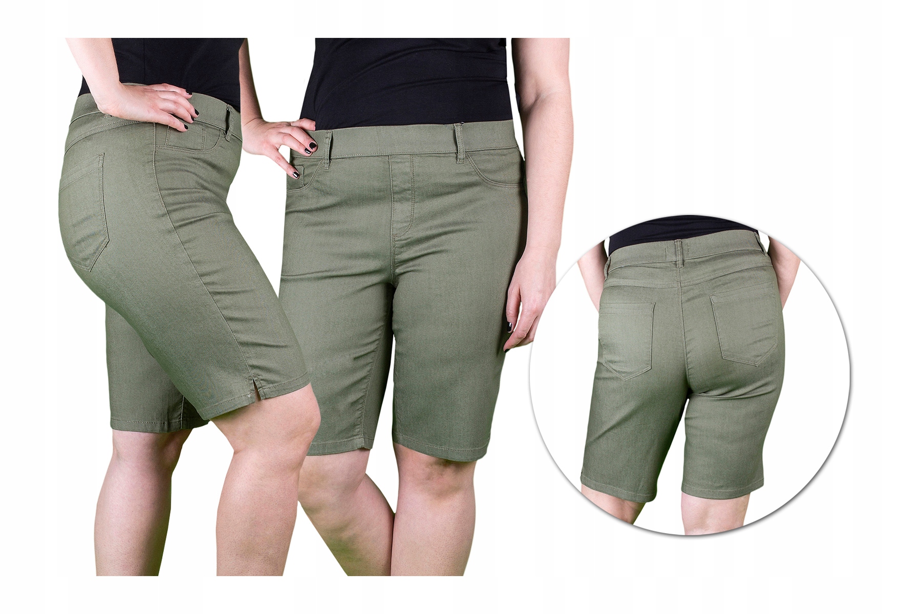 

Spodenki Damskie jeansowe Plus Size elastyczne 56