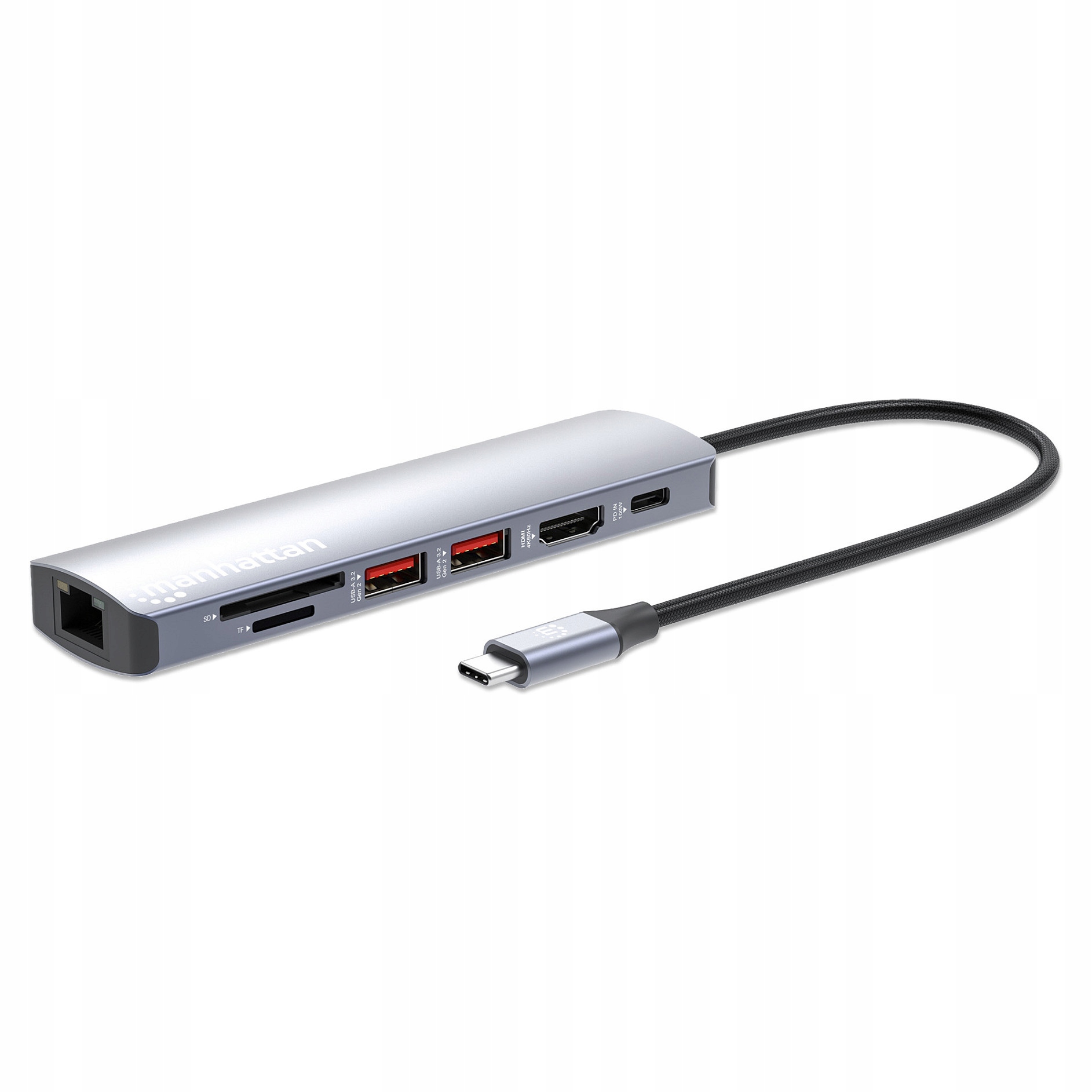 Manhattan 7-w-1 4K Usb-c Dockingstation 1xHDMI 2xUSB 10Gb/s