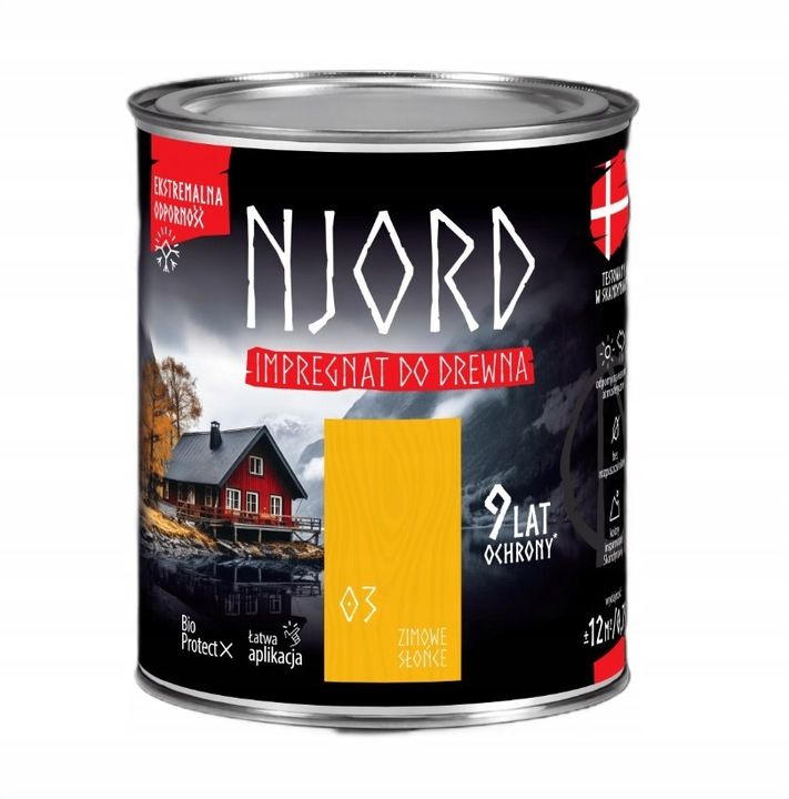 Njord Impregnat do elewacji drewnianych 2,5 l Zimowe Słońce