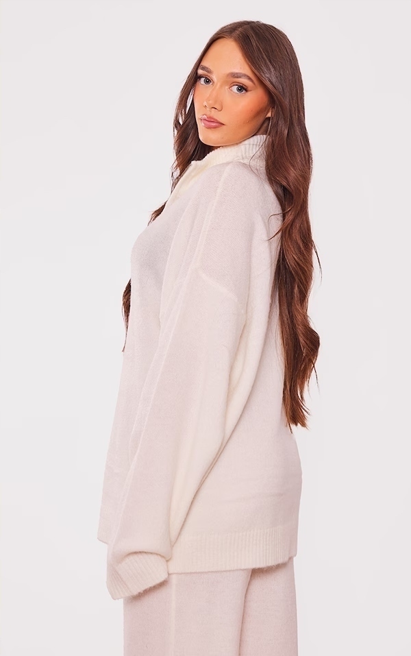 PRETTYLITTLETHING MATERNITY SWETER Z ZAMKIEM L Rozmiar L