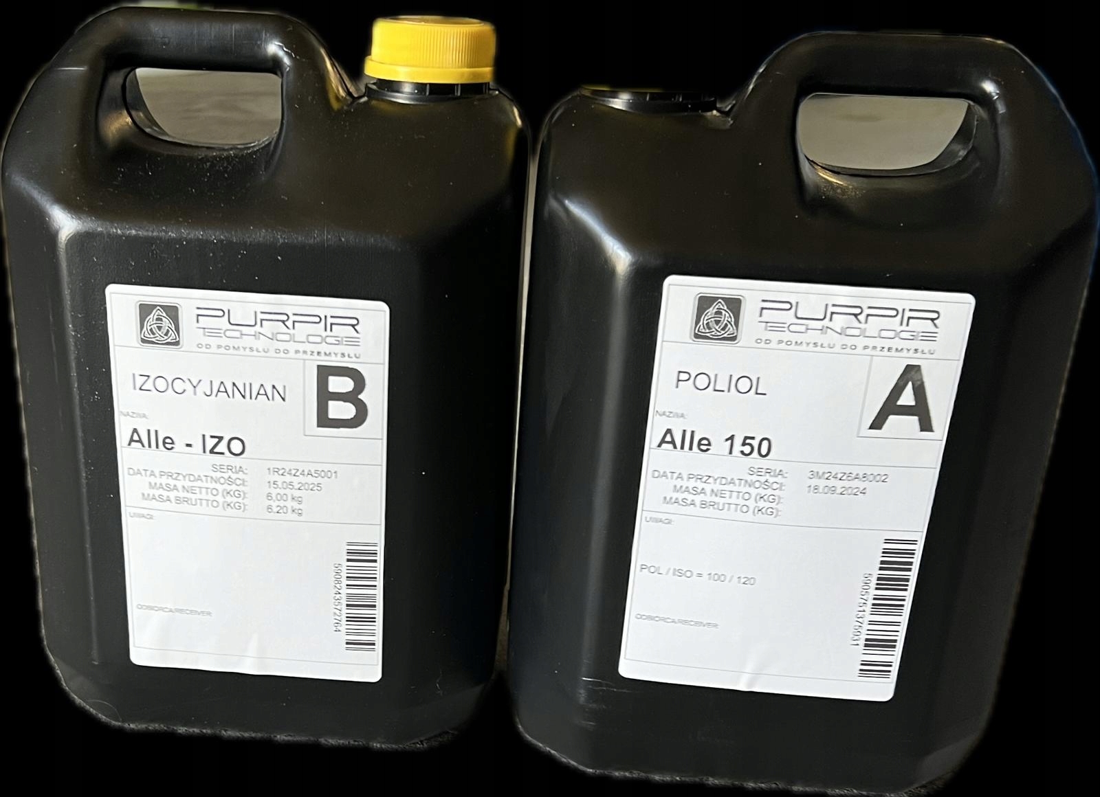 Polyuretanová pěna o hustotě 150kg/m3 tekutá, tvrdá pěna, Pur pěna