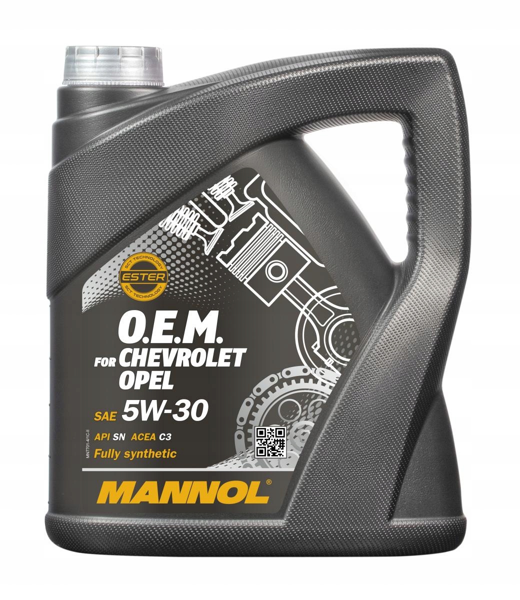 Olej Mannol 5W/30 7701 Oe Opel 4L Api Sn/cf