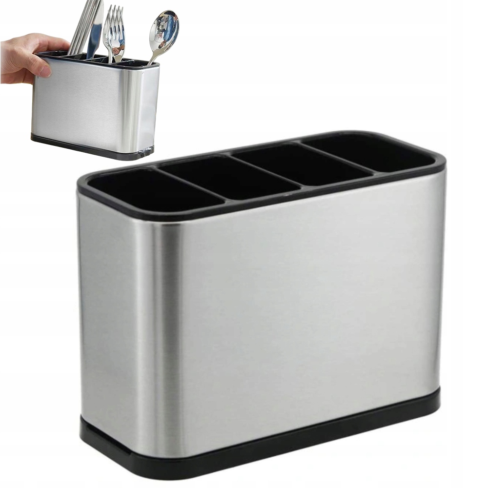 Levně Odkapávač Na Nože A Příbory Sušička Nádoba Organizér S Odtokem