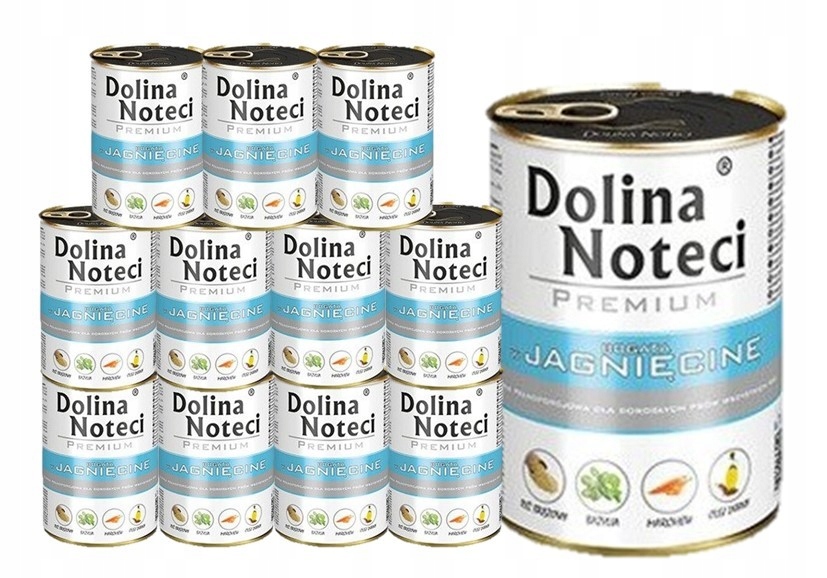 Levně Vlhké krmivo pro psy Dolina Noteci Premium bohaté na jehněčí 12x400 g