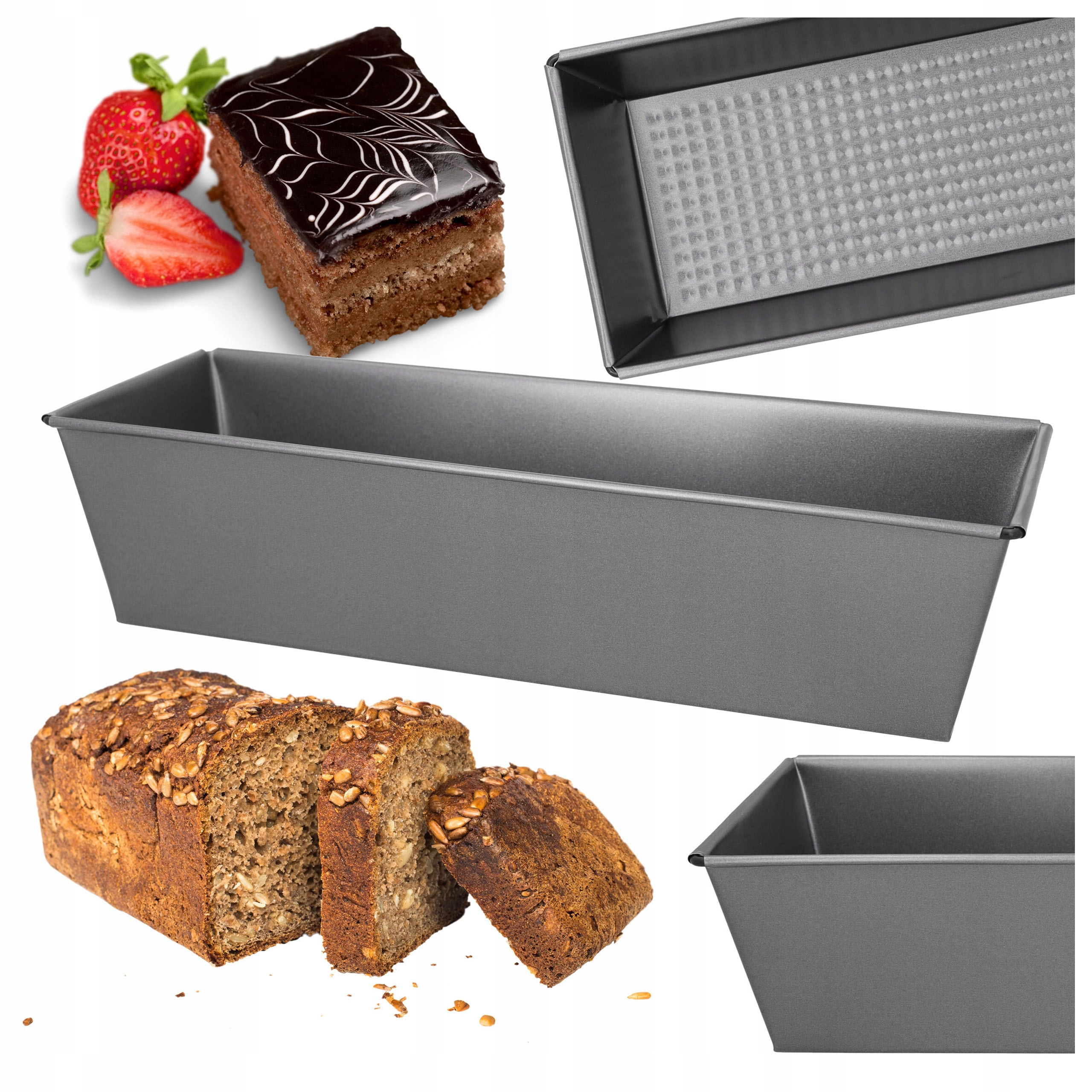 FORMA DO PIECZENIA KEKSÓWKA FORMA DO PIECZENIA CIASTA CHLEBA STALOWA 31CM Długość (cm) 31