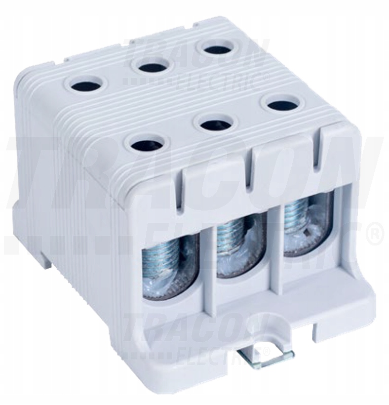 ZŁĄCZKA SZYNOWA SZYNĘ POTRÓJNA 50mm² 6 OTW SZARA