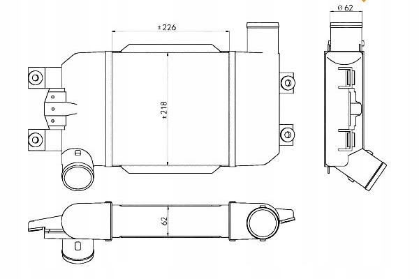 INTERCOOLER NRF 14461VB301 Producent części NRF