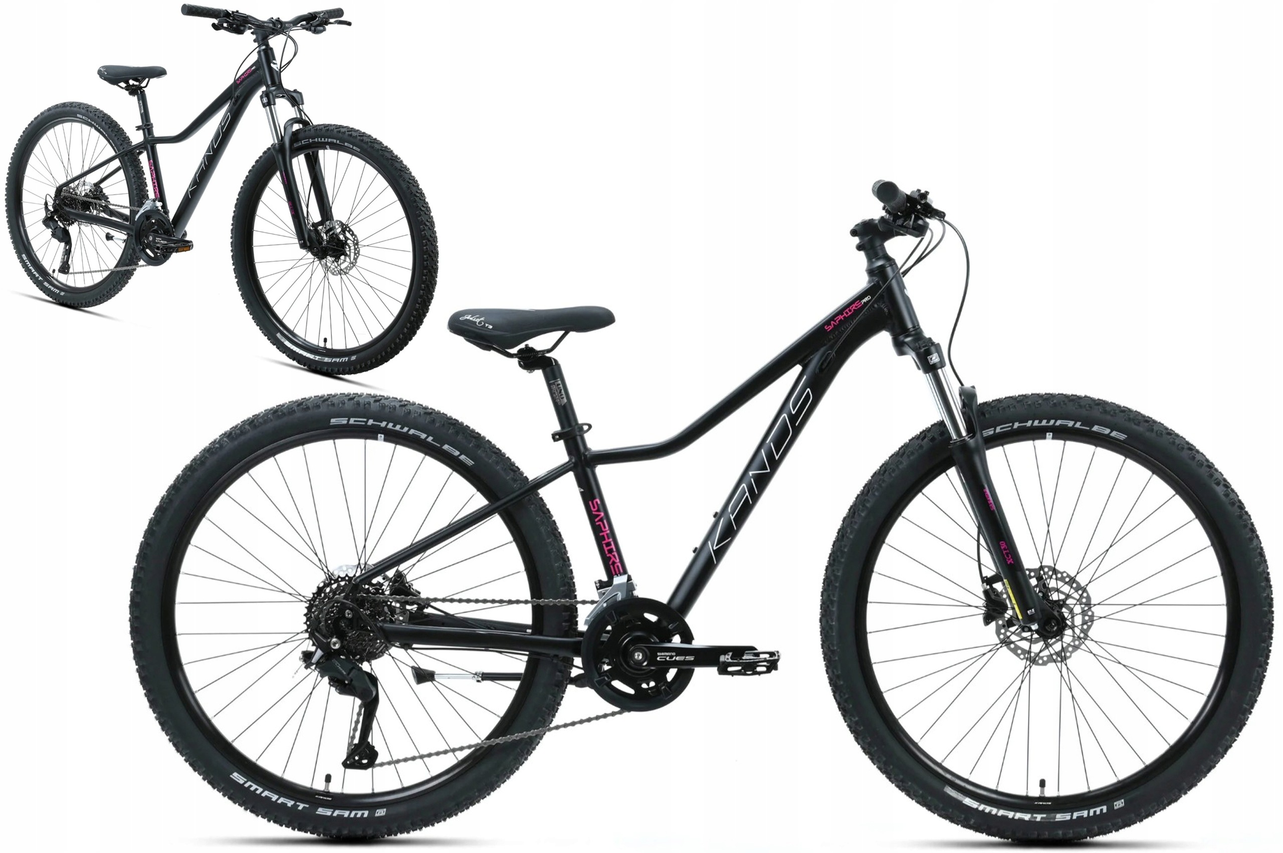 Rower Mtb 27.5" Kands Saphire Pro rama 14" czarny różowy R26